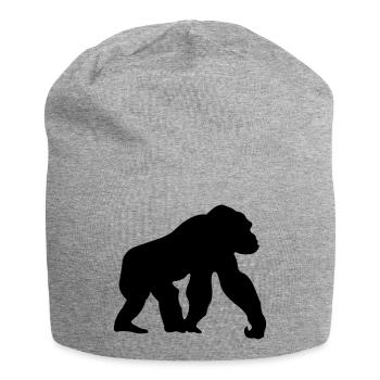 singe - Bonnet en jersey - gris chiné - Devant