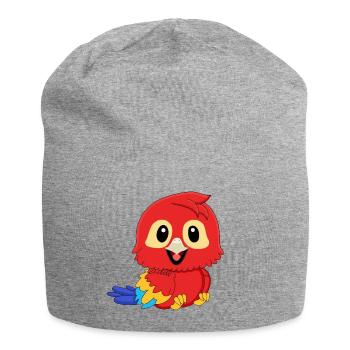 Parrot Red Macaw - Jersey Beanie - heather grey - Front