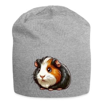 Fourrure de cochon d’Inde - Bonnet en jersey - gris chiné - Devant