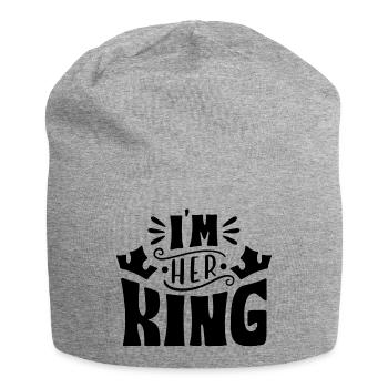 King Design King und Queen 1 - Jersey-Beanie - Grau meliert - Vorne