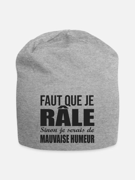 Ich muss mich beschweren, Humor, Sarkasmus, sich beschweren - Jersey-Beanie - Grau meliert
