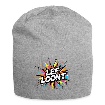 Guts Pays Off Comic Explosion Text - Jersey Beanie - heather grey - Front