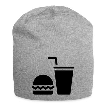 Fast food, burgers, food trucks - Jersey Beanie - heather grey - Front