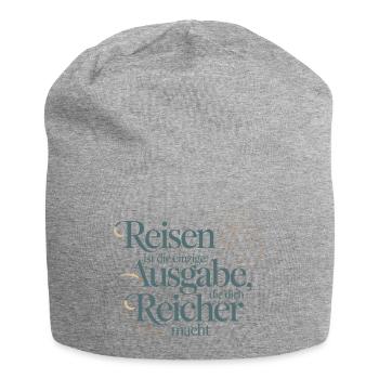 Le voyage est la seule dépense qui vous rend plus riche - Bonnet en jersey - gris chiné - Devant