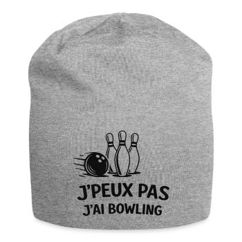 Ich kann nicht bowlen – Humor, Freizeit und Ausflug - Jersey-Beanie - Grau meliert - Vorne