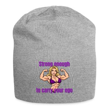 Muscles forts, porteur d’ego - Bonnet en jersey - gris chiné - Devant