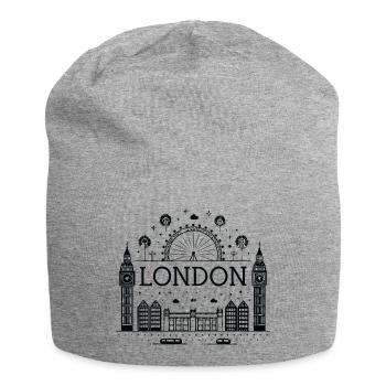 Londres Nuit Roue Big Ben - Bonnet en jersey - gris chiné - Devant