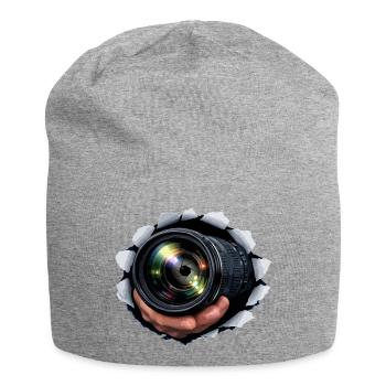 Lens by Ripped T-Shirt - Jersey Beanie - heather grey - Front