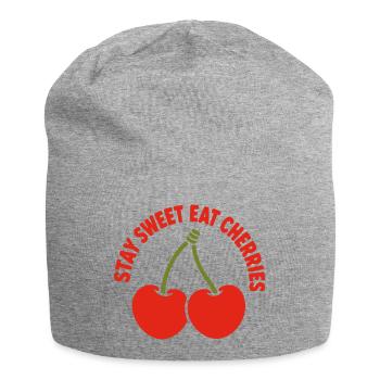 Cherry Duo Kreistypografie - Jersey-Beanie - Grau meliert - Vorne