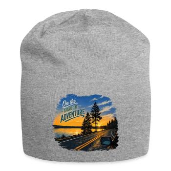 Sur la route de l’aventure - Bonnet en jersey - gris chiné - Devant