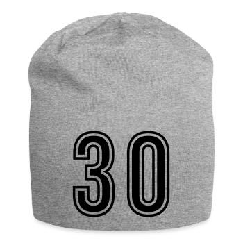 Symbole de 30 chiffres - Bonnet en jersey - gris chiné - Devant