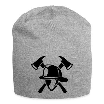 Cat Mom Pink Lettering - Jersey Beanie - heather grey - Front