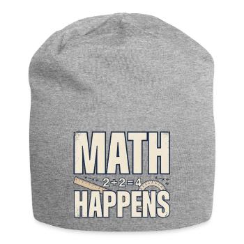 Mathematik-Humor – Mathematik passiert - Jersey-Beanie - Grau meliert - Vorne