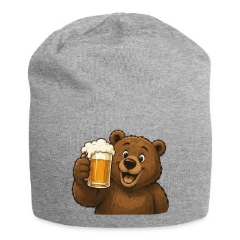 Supportez la célébration avec la chope de bière - Bonnet en jersey - gris chiné - Devant