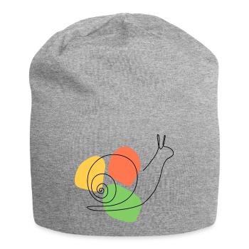Abstract interpretation of the garden snail - Jersey Beanie - heather grey - Front