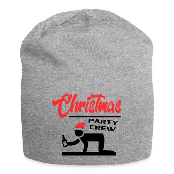 Weihnachten Christmas Party Crew Bier Saufen - Jersey-Beanie - Grau meliert - Vorne