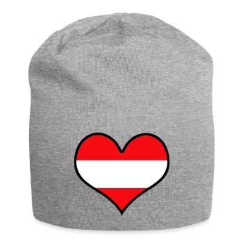 herz österreich austria - Jersey-Beanie - Grau meliert - Vorne