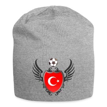 Turquie de football (manteau des bras et ailes) - Bonnet en jersey - gris chiné - Devant