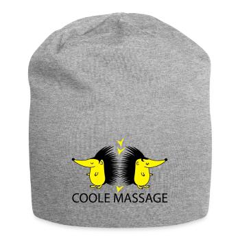 Coole Massage - Jersey-Beanie - Grau meliert - Vorne
