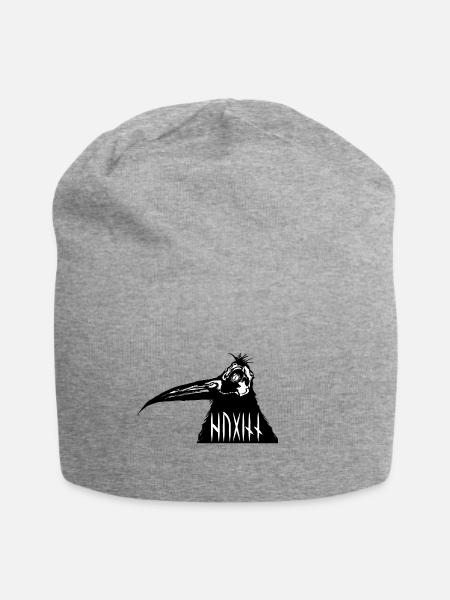 Nordic Viking Raven - Jersey-Beanie - Grau meliert