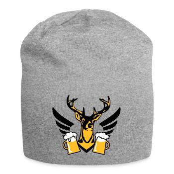 Chic Hirsch wing beer one beer mug D - Jersey Beanie - heather grey - Front