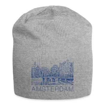Dessin à la plume Amsterdam - Bonnet en jersey - gris chiné - Devant