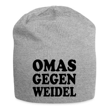 omas gegen weidel - Jersey-Beanie - Grau meliert - Vorne