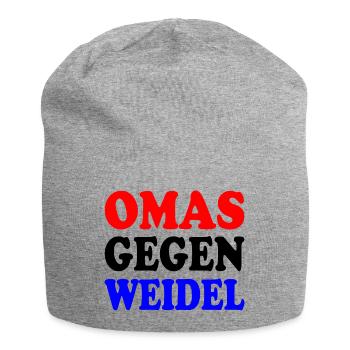 omas gegen weidel - Jersey-Beanie - Grau meliert - Vorne