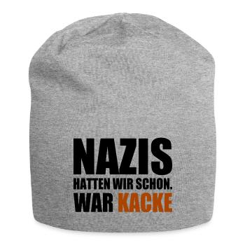 nazis hatten wir schon war kacke - Jersey-Beanie - Grau meliert - Vorne