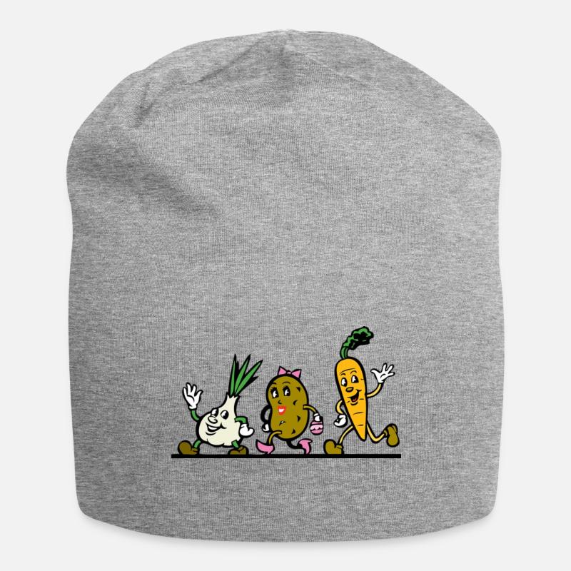 veggies - Jersey-Beanie - Grau meliert