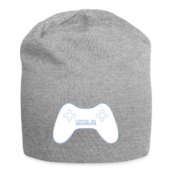 Level 18 Komplettes neonblaues GamePad - Jersey-Beanie - Grau meliert - Vorne