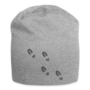 footsteps of shoes - Jersey Beanie - heather grey - Front