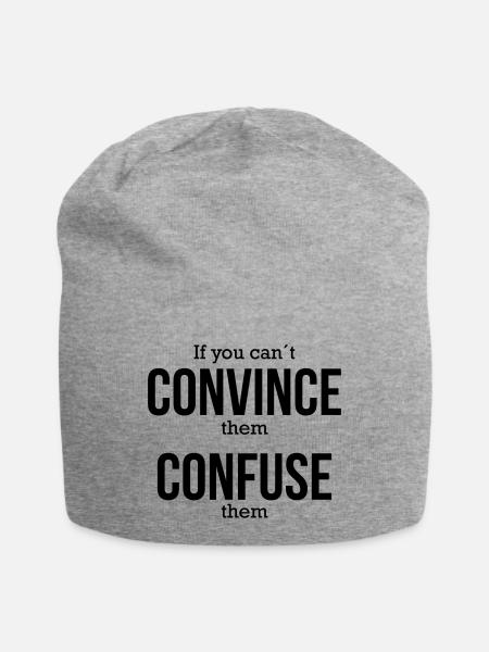 convince confuse überzeugen verwirren Taktik - Jersey-Beanie - Grau meliert