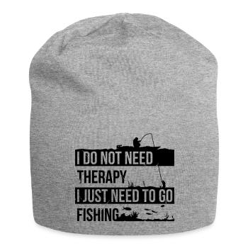I Need to go Fishing - Jersey-Beanie - Grau meliert - Vorne