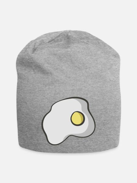 Spiegelei - Jersey-Beanie - Grau meliert