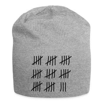 tage_zaehlen_43 - Jersey-Beanie - Grau meliert - Vorne