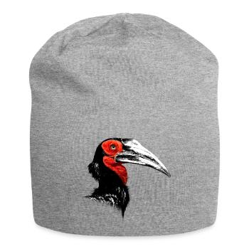 Southern Ground Hornbill - Jersey Beanie - heather grey - Front