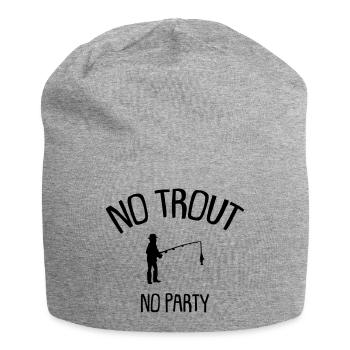 no trout no party - Jersey Beanie - heather grey - Front