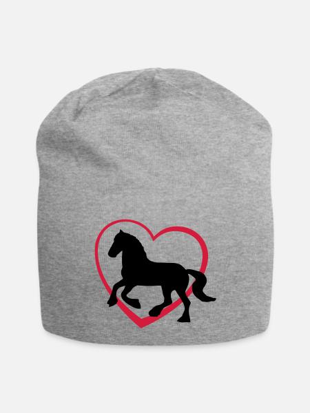 Frison Gypsy Cob ou le type de cheval avec le - Bonnet en jersey - gris chiné