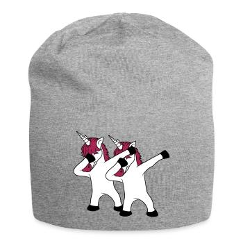 2 freunde team paar crew party feiern club dabbing - Jersey-Beanie - Grau meliert - Vorne