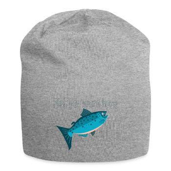 Fischer ohne Fisch lustiges Geschenk für Angler - Jersey-Beanie - Grau meliert - Vorne