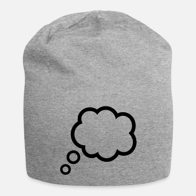 Sprechblase - Jersey-Beanie - Grau meliert