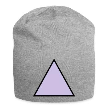 forme de triangle hippie triangle - Bonnet en jersey - gris chiné - Devant