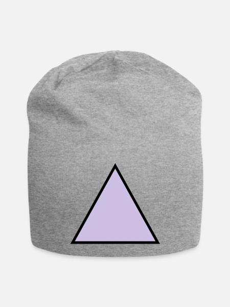 hipster triangle triangle shape - Jersey Beanie - heather grey