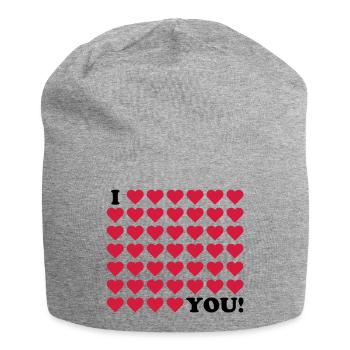 mariage d'amour de jour de valentines - Bonnet en jersey - gris chiné - Devant