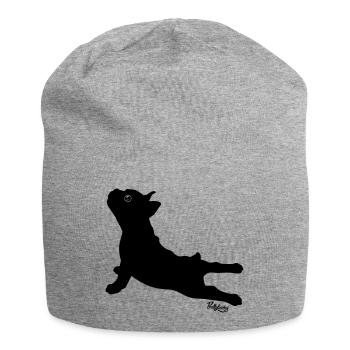 Aphrodite | Französische Bulldogge - Jersey-Beanie - Grau meliert - Vorne