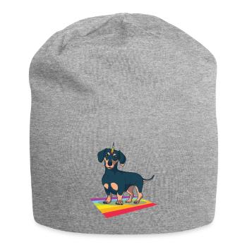 Dackel - Jersey-Beanie - Grau meliert - Vorne