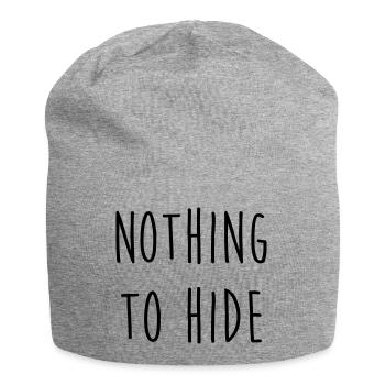 Nothing to Hide / Style / Mode / Swag / Vogue - Jersey Beanie - heather grey - Front