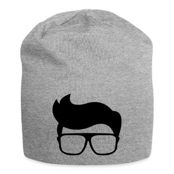 nerd - Jersey-Beanie - Grau meliert - Vorne