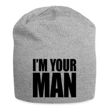 I'm your man - Jersey-Beanie - Grau meliert - Vorne